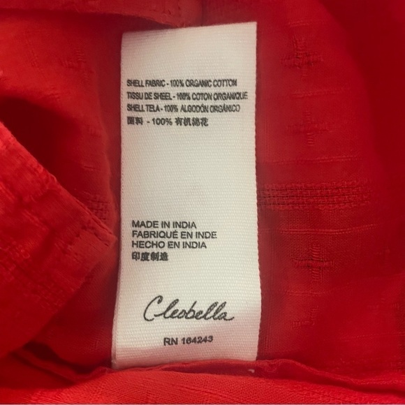 Cleobella Ryan Blouse in Cherry Red Size Medium New - Picture 9 of 16